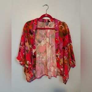 Anthropology Floral Women's Kimono - Multicolor